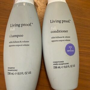 Living Proof FULL Shampoo & Conditioner 8oz Each - NEW - Adds volume & Fullness